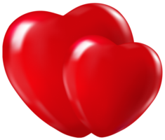 Two red hearts