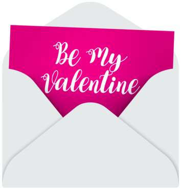 Beautiful pink envelope