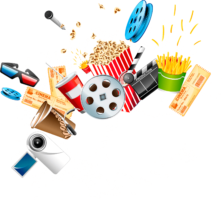 Movie background vector