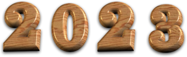 Wooden numbers 2023