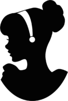 Silhouette, portrait of Cinderella
