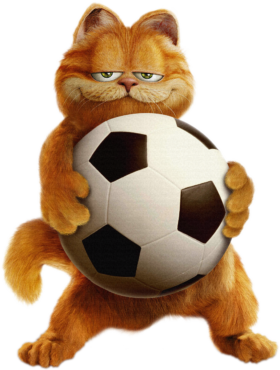 Garfield and the soccer ball