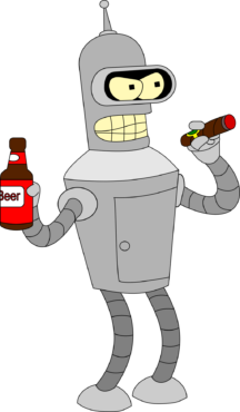Bender from futurama, cartoon