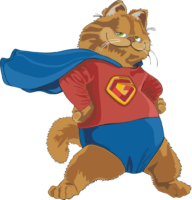 Garfield is a superhero