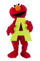 Sesame street letter a apple