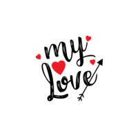 Valentine’s Day text, inscription