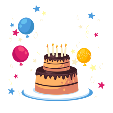 Cake,balloons,birthday