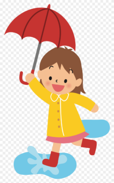 A child with an umbrella