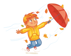 Children Autumn vector