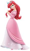 Ariel in a pink dress