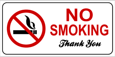No smoking sticker