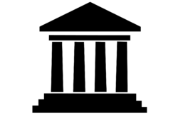 Silhouette of the bank