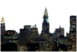 Skyscrapers silhouette, buildings