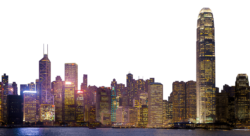 Skyscrapers at night