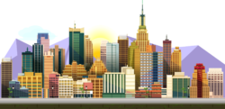 Urban landscape, buildings