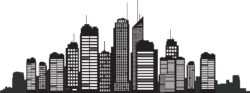 Night city, skyscrapers