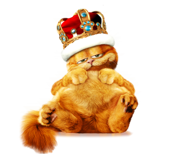 Garfield with a crown