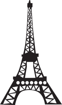 Eiffel Tower in Paris silhouette