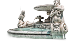 Fountain, garden, city