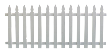 White fence, fence
