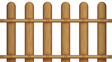 Wooden cartoon fence