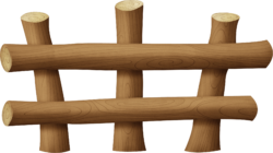 Brown Wooden Fence Illustration