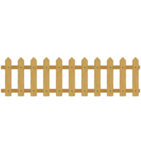 Wooden fence