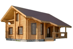 Log house, residential building