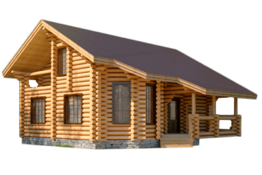 Log house, residential building