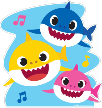 Baby shark characters, cartoon