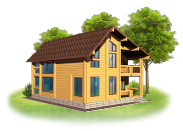Wooden house, log house