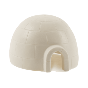 An igloo made of snow