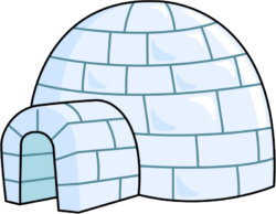 Igloo house made of ice