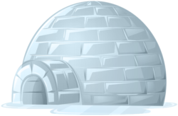 Igloo clipart, template