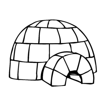 Download PNG igloo clipart black and white - Free Transparent PNG