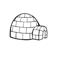 House, igloo, contour