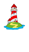 Lighthouse drawing, template