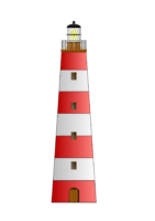 Marine lighthouse illustration