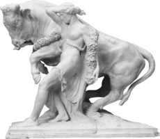 Cretan bull sculpture