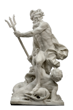 Sculpture of the God Poseidon