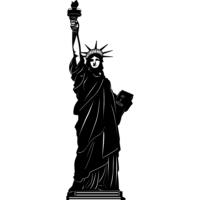 Silhouette of the Statue of Liberty
