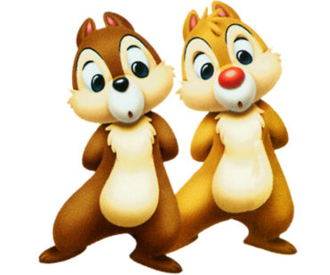 Chip and dale, cartoon heroes