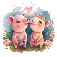 Piglets in love