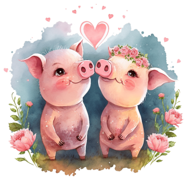 Piglets in love