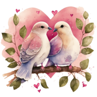 Pigeons kiss