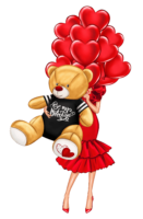 Valentine’s Day girl with flowers