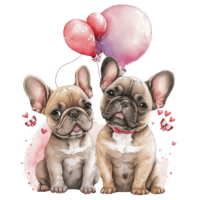 French bulldog, watercolor