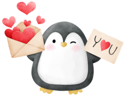 The penguin is cute