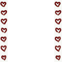 Frame for the text hearts