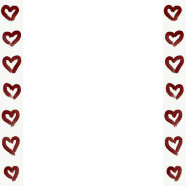 Frame for the text hearts